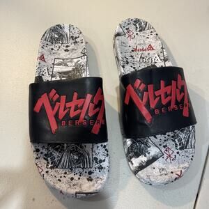 Berserk Manga Soccer Slides Flip Flop Adult Sandals Atsuko Japan Gamer Men Sz 9